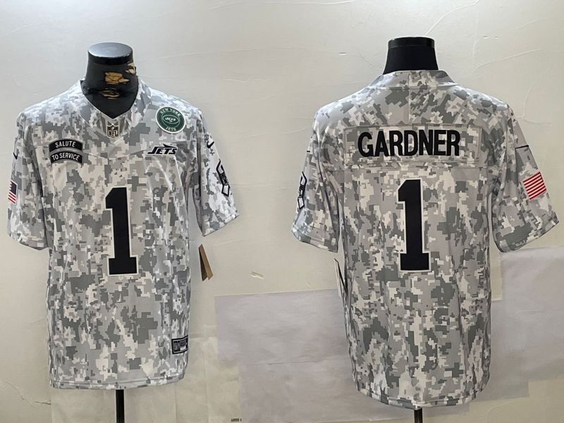Men New York Jets #1 Gardner Nike Arctic Camo 2024 Salute to Service Limited NFL Jersey style 2->new york jets->NFL Jersey